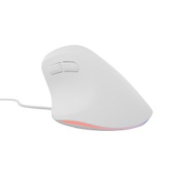 Vertikal mus CRAKE 2 PRO 128000DPI optisk hvid