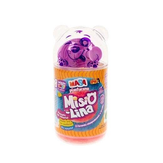 Plastmasse Misiolina 2x50g 2 forme r�d, lysebl�