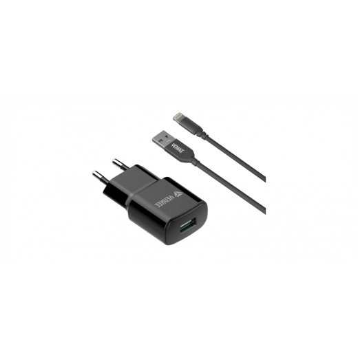 YAC4600Lighining USB A 12W 2,5A 1Meter