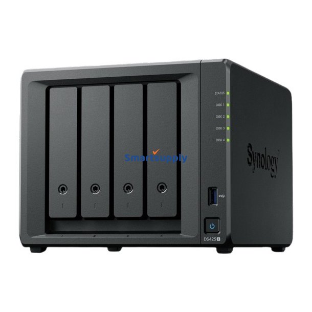 Serwer NAS DS425+ 4x0HDD J4125 2GB DDR4 1x1GbE 1x2,5GbE 3Y