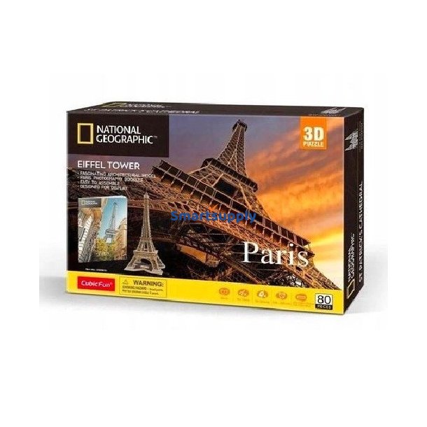 Puzzle 3D National Geographic Paryž Wieża Eiffla 80 elementów