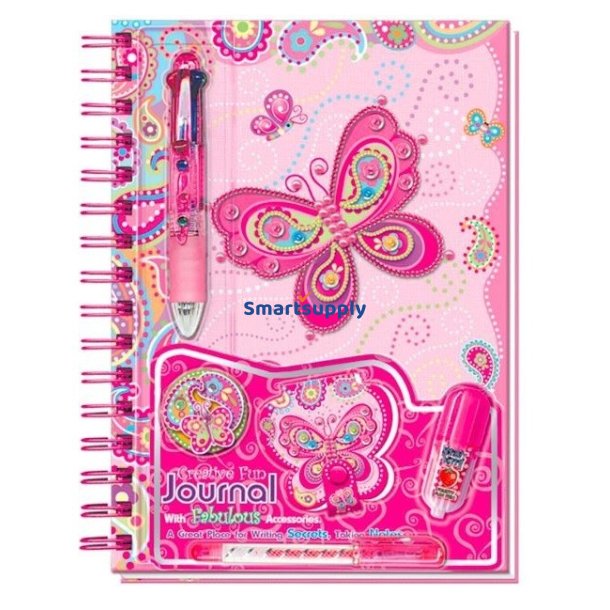 Pecoware Dagbog p� Spiral - Sommerfugle