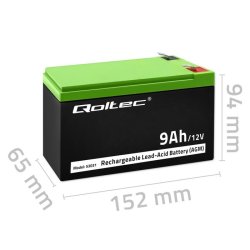Gelbatteri | 12V | 9Ah | Max.90A | AGM