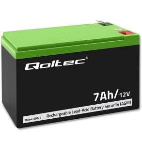 AGM-batteri 12V 7Ah, maks. 105A, Securit
