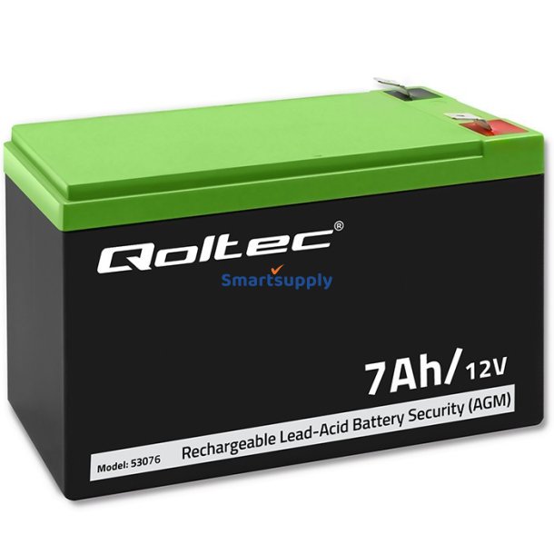 AGM-batteri 12V 7Ah, maks. 105A, Securit