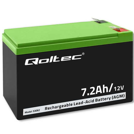 AGM batteri 12V 7.2Ah, max. 108A