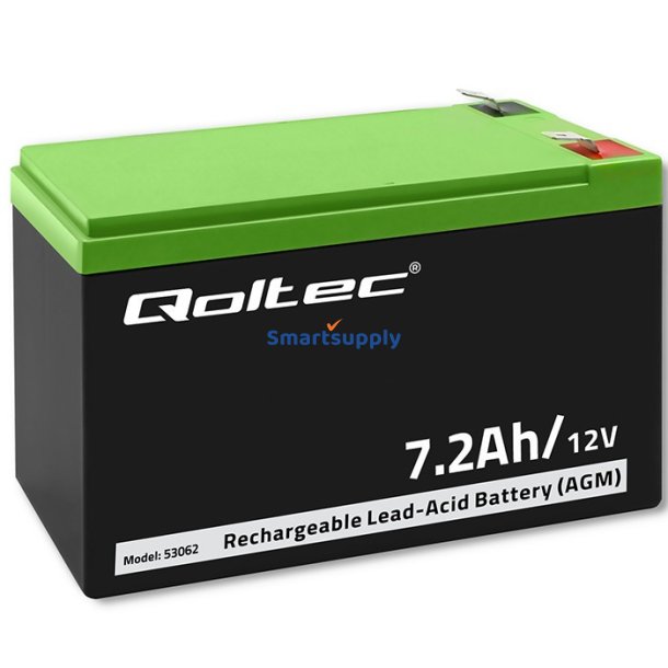 AGM batteri 12V 7.2Ah, max. 108A