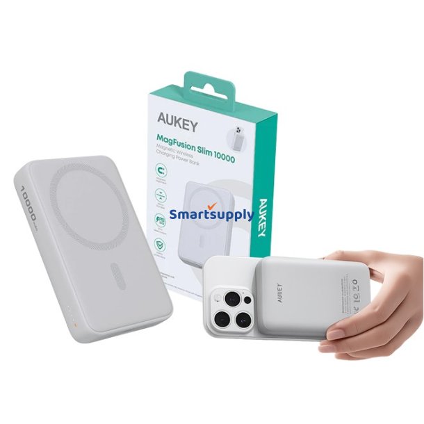 PB-MS04 Hvid Qi2 Power Bank 10000mAh 20W| MagSafe PD