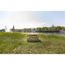 Spil Kubb i papkasse