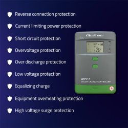 Solcelle laderegulator MPPT 30A 12V24V LCD