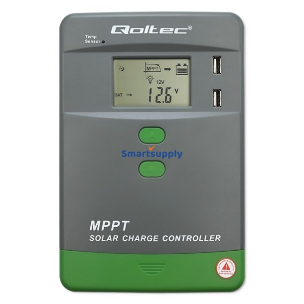 Solcelle laderegulator MPPT 30A 12V24V LCD