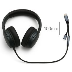 Adapter 2w1 USB C USB C Jack 3.5mm PD 15W