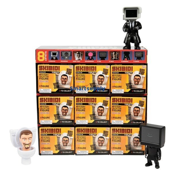Skibidi Toilet - Display 9 stk Figuriner