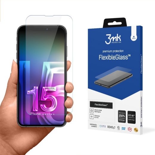 Fleksibelt Glas iPhone 15 6,1-tommer