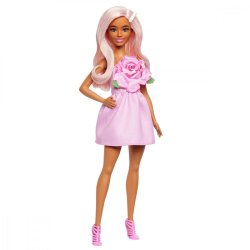 Dukke Barbie Fashionistas Blond pink kjole