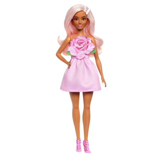 Dukke Barbie Fashionistas Blond pink kjole