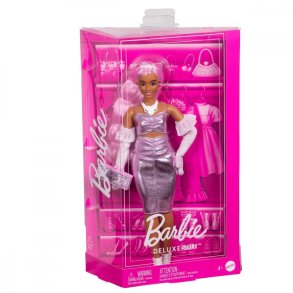 Dukke Barbie Deluxe Stil 1 metallic pink kjole