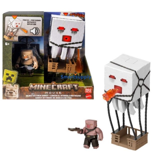 Minecraft Figur S�t Angreb Ghast med Projektil