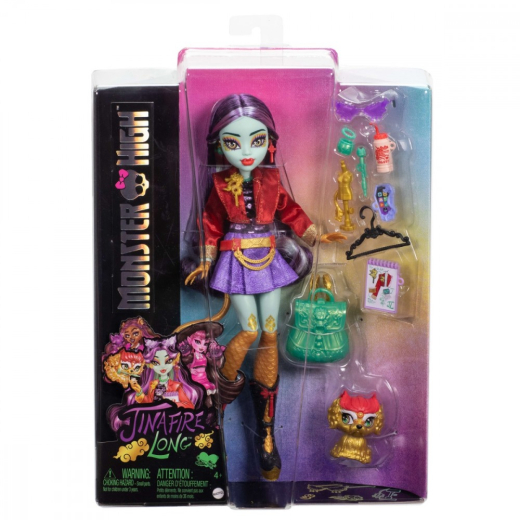 Doll Monster High Jinafire Long med dyr