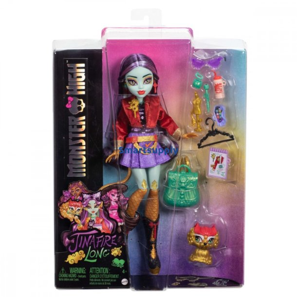 Doll Monster High Jinafire Long med dyr