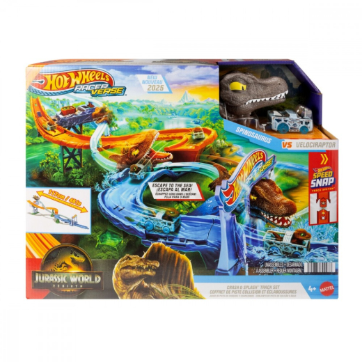 Bane Hot Wheels RacerVerse Jurassic World Crash and Splash Track Set
