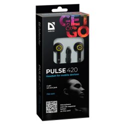 WIRED HEADPHONES PULSE 420 BLACK-YELLOW