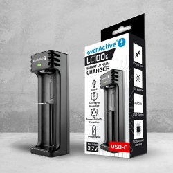 BATTERI OPLADER LI-IO N USB-C LC100C