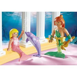 S�t med figurer 71861 Havfruer med skat og delfin