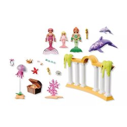 S�t med figurer 71861 Havfruer med skat og delfin