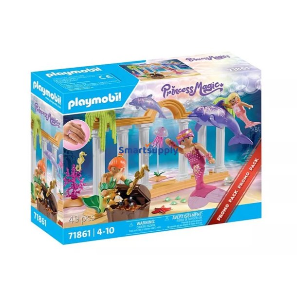 S�t med figurer 71861 Havfruer med skat og delfin