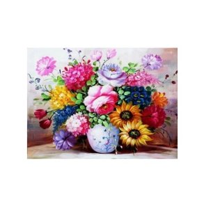 Diamantmosaik - Buket af blomster