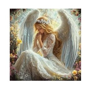 Diamantmosaik - Kvindeengel i haven