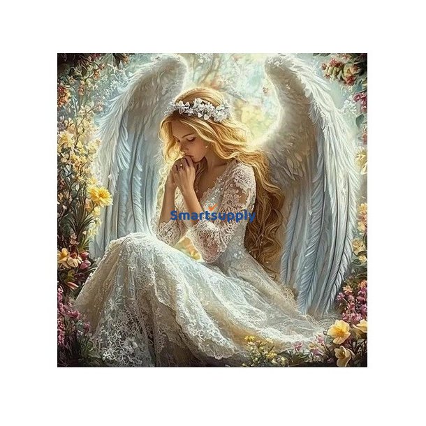 Diamantmosaik - Kvindeengel i haven