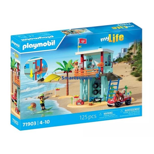 S�t med figurer My Life 71903 Redningst�rn og strand buggy bil