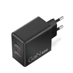 Dual USB-C 65W GaN Oplader 40AW065BEU