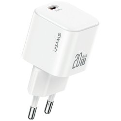 Lader 20W 1xUSB-C + Kabel USB-C hvid