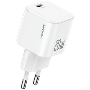 Lader 20W 1xUSB-C + Kabel USB-C hvid