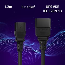 Str�mledning til UPS C20/C13, 1,2m