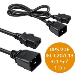 Str�mledning til UPS C20/C13, 1,2m