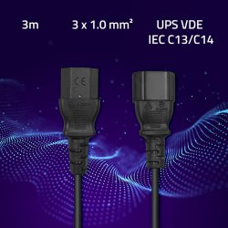 Str�mledning til UPS | C13/C14 | 3m