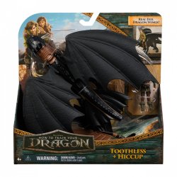 Figurer s�t S�dan T�mmer Du Din Drage Toothless + Hiccup