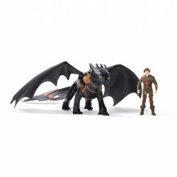 Figurer s�t S�dan T�mmer Du Din Drage Toothless + Hiccup