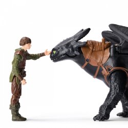 Figurer s�t S�dan T�mmer Du Din Drage Toothless + Hiccup