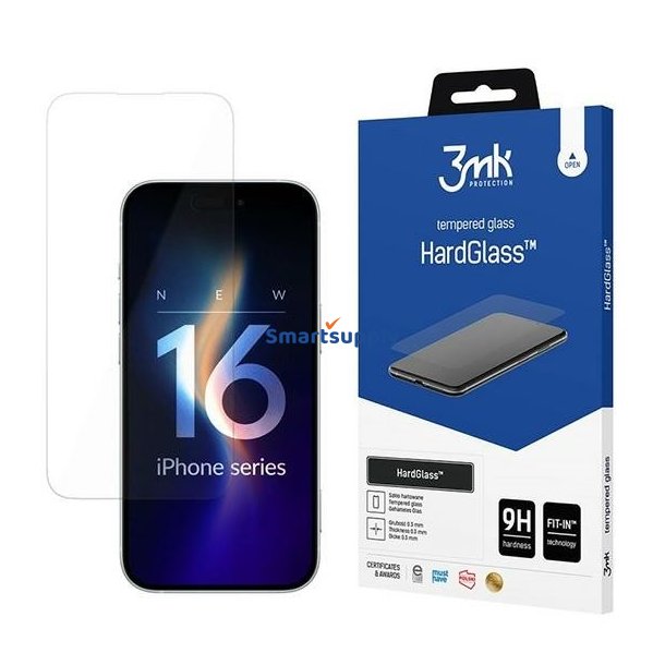 HardGlass iPhone 16 Pro Max 6,9 h�rdet glas 9H
