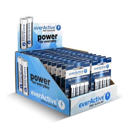 PRO ALKALINE BATTERIER LR6/AA DISPLAY 96 STK.