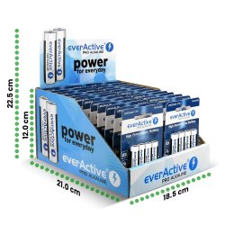 PRO ALKALINE BATTERIER LR03/AAA DISPLAY 96 STK