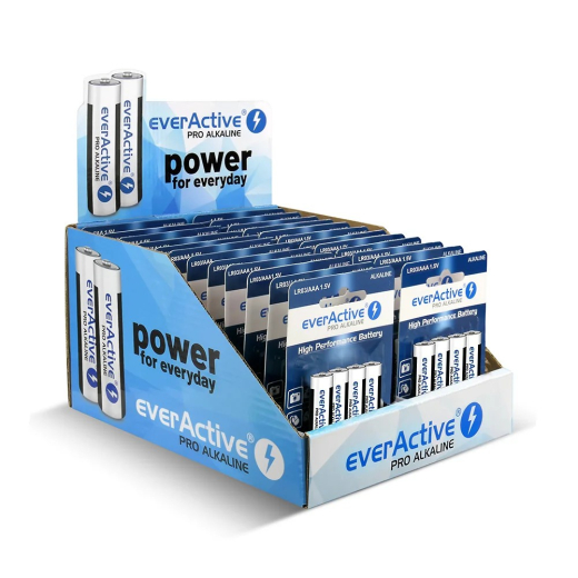 PRO ALKALINE BATTERIER LR03/AAA DISPLAY 96 STK