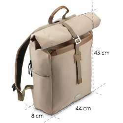 Rygs�k til b�rbar 16,2 tommer silvan beige