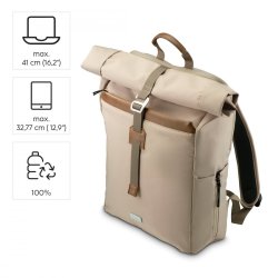 Rygs�k til b�rbar 16,2 tommer silvan beige