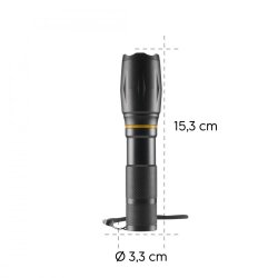 2i1 lommelygte 3 lysindstillinger zoom